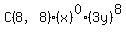 C%288%2C8%29%28x%29%5E0%283y%29%5E8