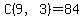 C%289%2C3%29+=+84