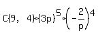 C%289%2C4%29%2A%283p%29%5E5%2A%28-2%2Fp%29%5E4