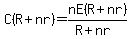 C%28R%2Bnr%29=nE%28R%2Bnr%29%2F%28R%2Bnr%29