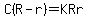 C%28R-r%29=KRr