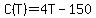 C%28T%29=4T-150