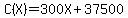 C%28X%29=300X%2B37500