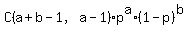 C%28a%2Bb-1%2Ca-1%29%2Ap%5Ea%2A%281-p%29%5Eb