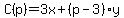 C%28p%29=3x%2B%28p-3%29y