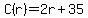 C%28r%29=2r%2B35