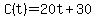 C%28t%29=20t%2B30