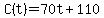 C%28t%29=70t%2B110