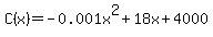 C%28x%29=-0.001x%5E2%2B18x%2B4000