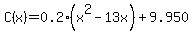 C%28x%29=0.2%28x%5E2-13x%29%2B9.950