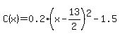 C%28x%29=0.2%28x-13%2F2%29%5E2-1.5