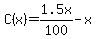 C%28x%29=1.5x%2F100-x