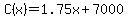C%28x%29=1.75x%2B7000