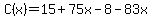 C%28x%29=15%2B75x-8-83x