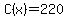 C%28x%29=220
