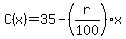 C%28x%29=35-%28r%2F100%29x