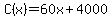 C%28x%29=60x%2B4000