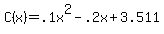 C%28x%29+=+.1x%5E2+-+.2x+%2B+3.511