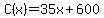 C%28x%29+=+35x+%2B+600