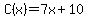 C%28x%29+=+7x+%2B+10