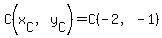 C%28x%5BC%5D%2Cy%5BC%5D%29=C%28-2%2C-1%29