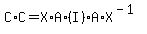 C%2AC+=+X%2AA%2A%28I%29%2AA%2AX%5E%28-1%29