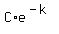 C%2Ae%5E%28-k%29
