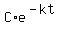 C%2Ae%5E%28-kt%29