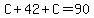 C%2B42%2BC=90