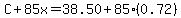 C%2B85x+=+38.50%2B85%280.72%29