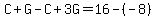 C%2BG-C%2B3G=16-%28-8%29%29