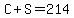 C%2BS=214