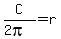 C%2F%282pi%29=r