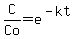 C%2FCo=e%5E%28-kt%29