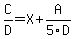C%2FD=X%2BA%2F5D