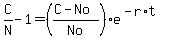 C%2FN-1=%28%28C-No%29%2FNo%29%2Ae%5E%28-r%2At%29