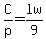 C%2Fp+=+lw%2F9