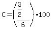 C=%28%283%2F2%29%2F6%29%2A100