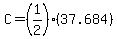 C=%281%2F2%29%2837.684%29