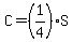 C=%281%2F4%29S