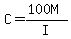 C=%28100M%29%2FI