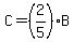 C=%282%2F5%29B