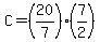 C=%2820%2F7%29%287%2F2%29