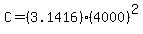 C=%283.1416%29%284000%29%5E2