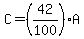 C=%2842%2F100%29%2AA