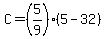 C=%285%2F9%29%285-32%29
