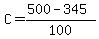 C=%28500-345%29%2F100