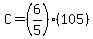C=%286%2F5%29%28105%29