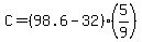 C=%2898.6-32%29%285%2F9%29
