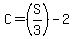 C=%28S%2F3%29-2